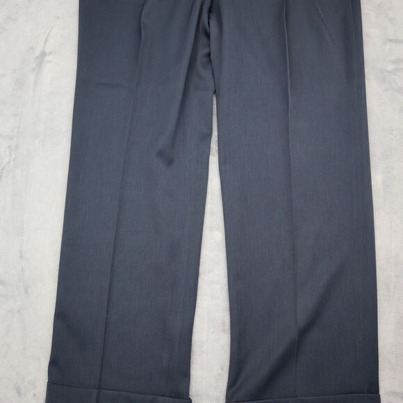 Perry Ellis Pants Blue Gray 34x30 Micro Melange Classic-Fit Stretch Travel Luxe - Picture 16 of 16